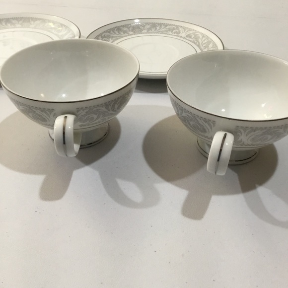 Vintage 70’s Imperial ‘Whitney’ China Coffee cups and saucers Set of 4 - Picture 8 of 12